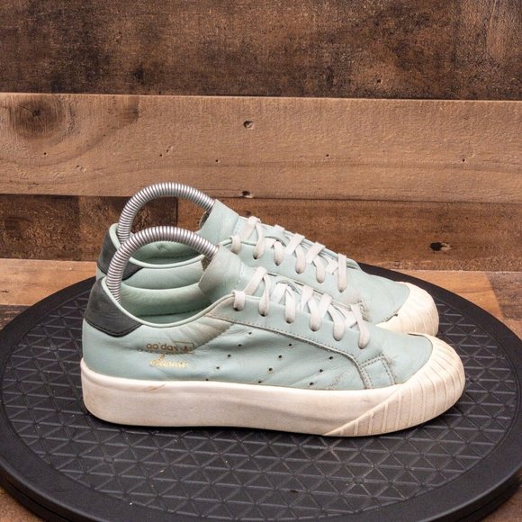 Adidas Retro Sneaker Mint Green/ Blue Size 6 - Picture 9 of 9